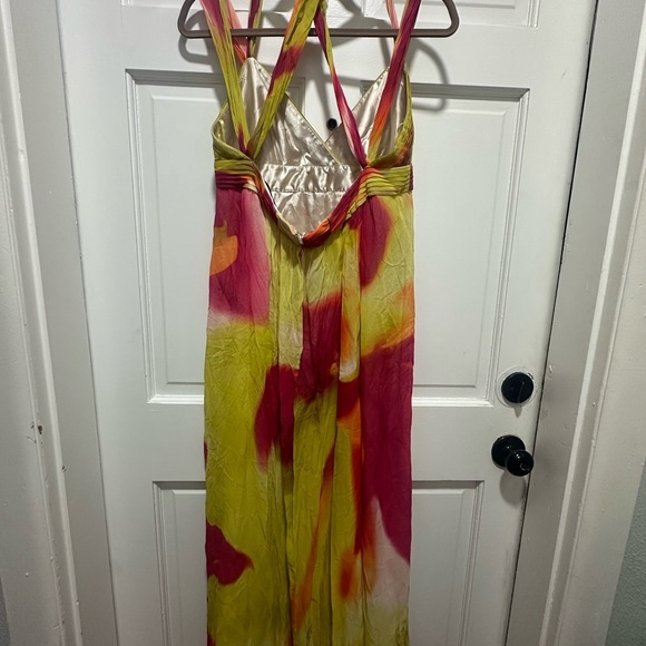 BCBG Women’s Y2K Silk Floral Chiffon Ibiza Maxi Dress Size 6 Maximalist - Picture 5 of 5